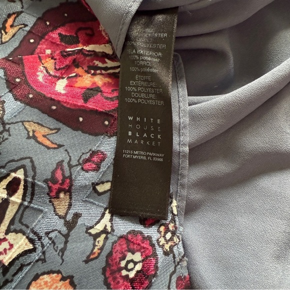 White House Black Market Boho Print Bell Sleeve Dress Size XS - Picture 7 of 12